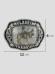 Fivela Country Muladeiro Inox Masculina Peão Vaqueiro Top