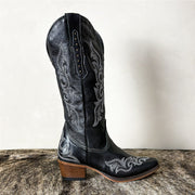 Bota Feminina Bico Fino Cano Longo Country Montaria Western