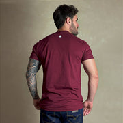 Camiseta Masculina Country Vinho Algodão Agro Paint Horse