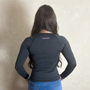 Camisa UV Feminina Manga Longa Country Agro Texanos Preta