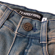 Calça Jeans Infantil Texas Farm Flare Elastano Bordada Agro