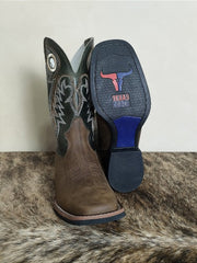 Bota Texana Masculina Texas Rodeo Couro Rodeio Águia Marrom