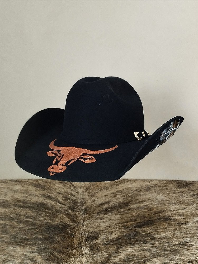 Chapéu Country Pralana Arena New Aba 11 Preto Personalizado