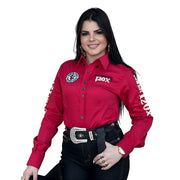 Camisete Feminina Country Manga Comprida Bordada Tx Cowboy 120x