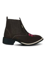 Botina Feminina Country Cano Baixo Confortável Bico Quadrado
