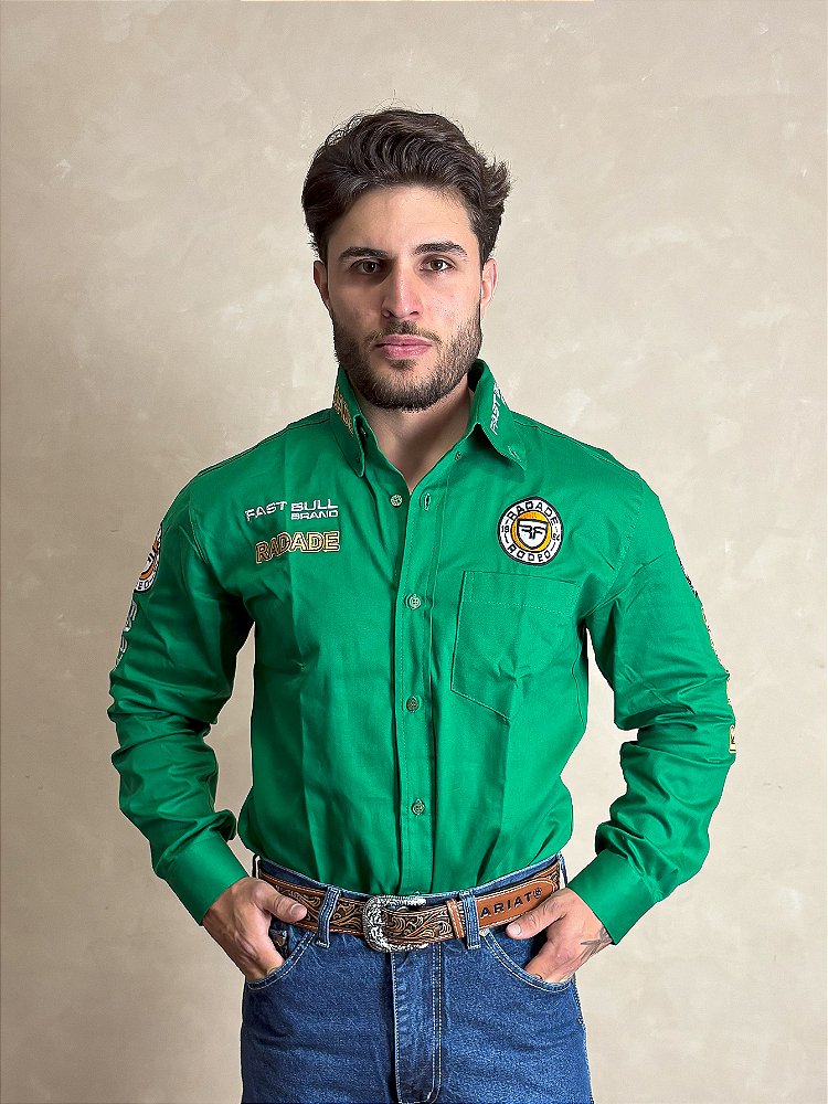 Camisão Radade Masculina Country Bordada Rodeio Brands Cowboy