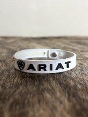 Pulseira Country Silicone Ariat Farm Branco Premium Cowboy