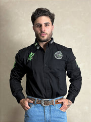 Camisa Masculina Radade Manga Longa Monster Bordada Algodão