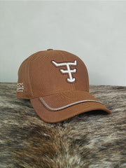 Boné Country Texas Farm Feminino Original Aba Curva Marrom