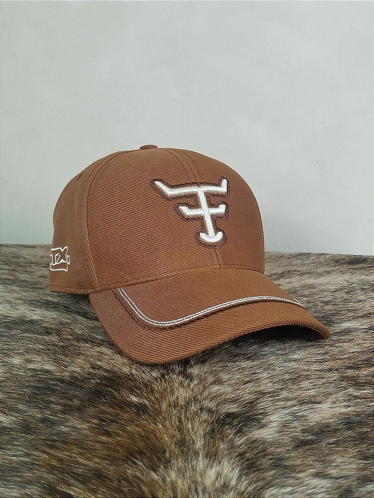 Boné Country Texas Farm Feminino Original Aba Curva Marrom