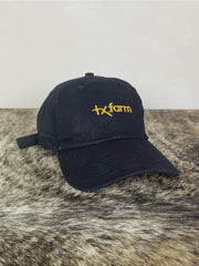 Boné Country Texas Farm Original Dad Hat Aba Curva Preto