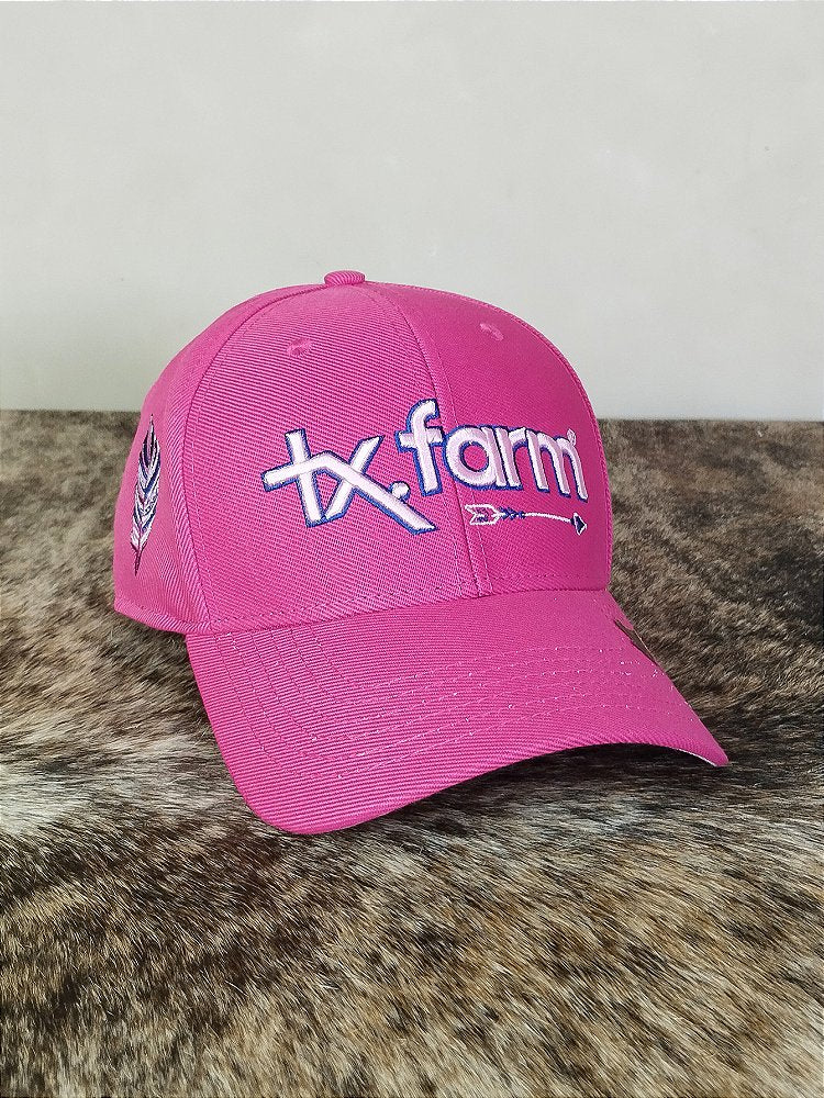 Boné Country Texas Farm Feminino Original Rosa Pena
