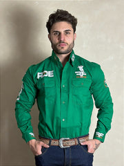 Camisa Masculina Radade Manga Longa Riders Bordada Algodão