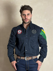 Camisa Radade Masculina Country Cowboy Bandeira Radade