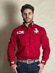 Camisa Masculina Radade Manga Longa Riders Bordada Algodão
