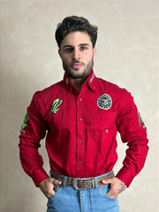 Camisa Masculina Radade Manga Longa Monster Bordada Algodão