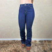 Calça Jeans Feminina Tradicional Com Elastano Cós Alto Pura Raça