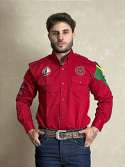 Camisa Radade Masculina Country Cowboy Bandeira Radade