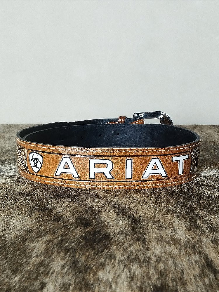 Cinto Ariat Marrom Country Bordado 100% Couro Legítimo Agro