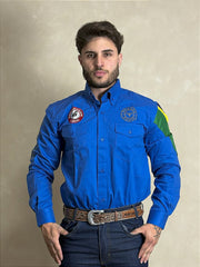 Camisão Country Masculino Cavalgada Vaquejada Bandeira Radade