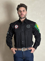 Camisão Country Masculino Cavalgada Vaquejada Bandeira Radade