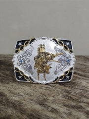 Fivela Country Master Western Bull Rider Quadrada Cowboy