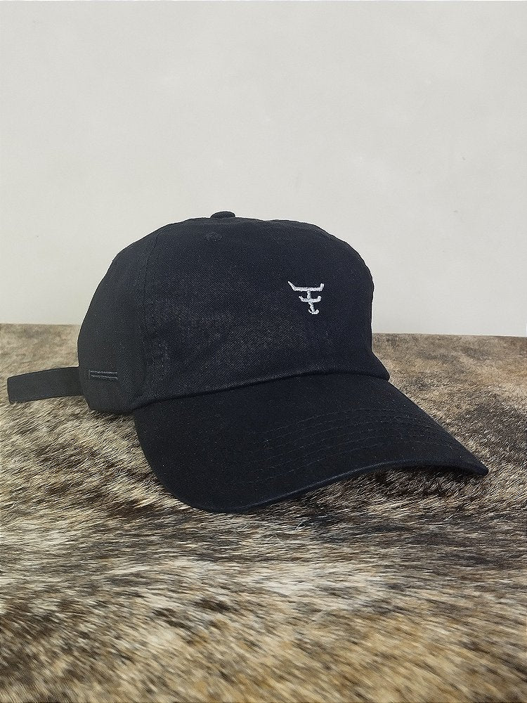 Boné Country Texas Farm Original Dad Hat Preto Logo