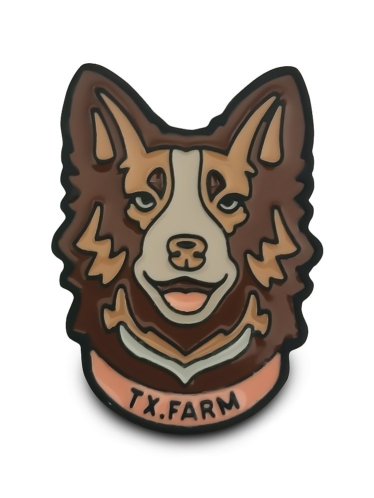 Pin Metalizado Texas Farm Broche Chapéu Texano Americano Top