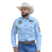 Camisa Country Masculina Bordada Rodeio Comitiva Tx Cowboy 120x