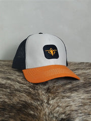 Boné Country Telinha Aba Curva Texanos Texas Trucker Laranja