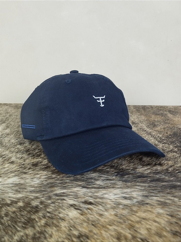 Boné Country Texas Farm Original Dad Hat Aba Curva Azul