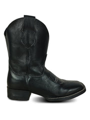Bota Botina Texana Masculina Bico Quadrado Couro Texas Star