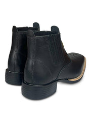 Botina Masculina Cano Curto Texana Couro Bico Quadrado Top