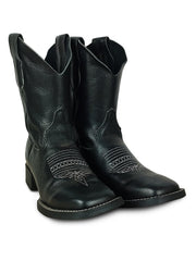 Bota Texana Masculina Couro Cano Longo Rodeio Country Agro