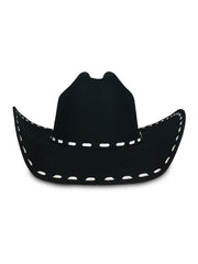 Chapéu Feminino Aba 10 Fita Lã Feltro Rodeio Cowboy Eldorado