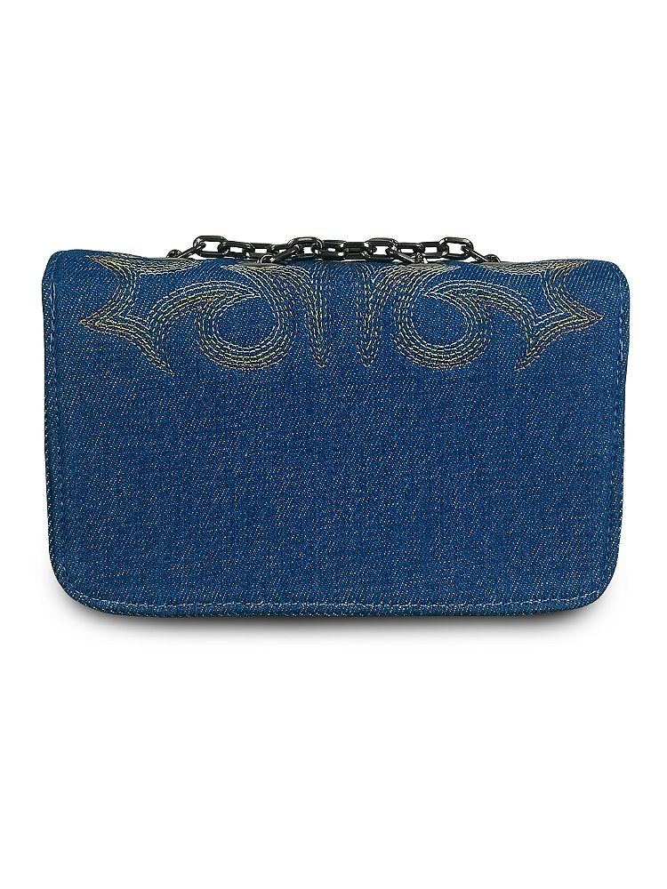 Bolsa Feminina Jeans Pequena Ombro Country Bordada Rodeio