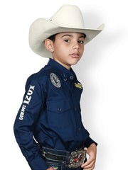 Camisão Country Infantil Manga Comprida Algodão Cowboy 120x
