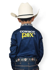 Camisão Country Infantil Manga Comprida Algodão Cowboy 120x