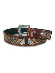 Cinto Country Vaqueiro Couro Cavalgada Top Preto Marrom Mula