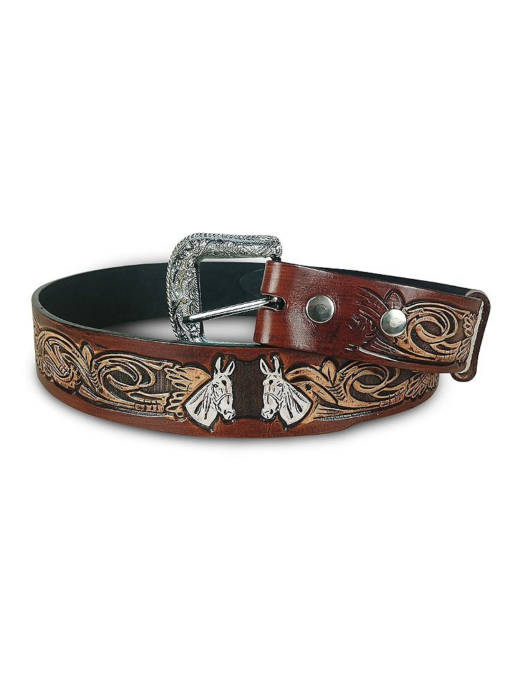 Cinto Country Vaqueiro Couro Cavalgada Top Preto Marrom Mula