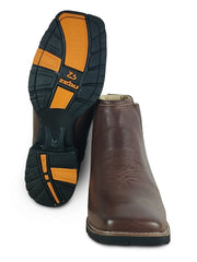 Bota Botina Masculina Vira Francesa Cano Curto Zebu Trabalho