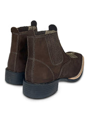 Botina Country Masculina Couro Trabalho Cano Baixo Confort