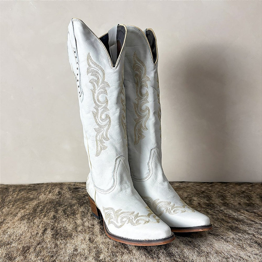 Bota Feminina Bico Fino Cano Longo Country Montaria Western