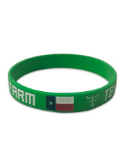 Pulseira Country Texas Farm Silicone Original Verde Claro