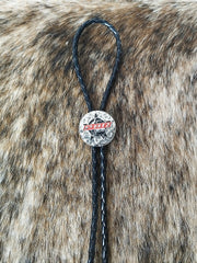 Gravata Country Colar Feminino Ajustável Couro Pbr