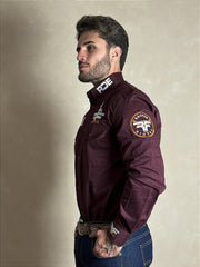 Camisa Masculina Radade Manga Longa Riders Bordada Algodão
