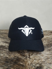 Boné Country Telinha Aba Curva Texanos Trucker Preto Branco