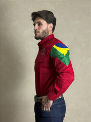 Camisão Country Masculino Cavalgada Vaquejada Bandeira Radade