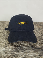 Boné Country Texas Farm Original Dad Hat Aba Curva Preto