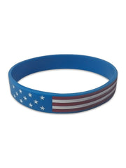 Pulseira Country Texas Farm Silicone Original Azul e Branco